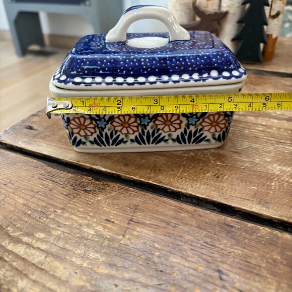 Boleslawiec Polish Pottery Butter Dish Container - Picture 6 of 6